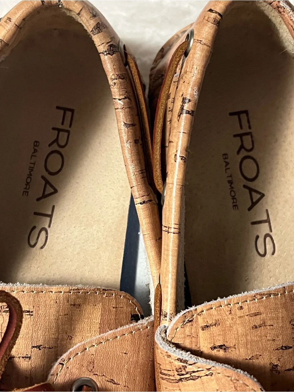 Froats Men's Cork Boat/Driving Shoes in Light Brown